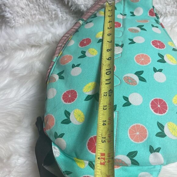 Kavu rope sling back canvas mint green with Orange,yellow, green fruit prints. main image 3